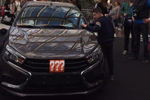 Замаскированная Lada Vesta во Франкфурте