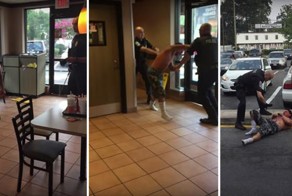 Задержание наркомана-терминатора в американском Макдональдсе