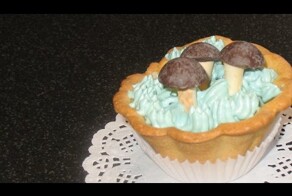 Грибные корзиночки с кремом - необычный рецепт