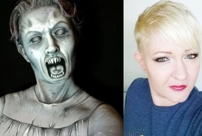 Никки Шелли – мать троих детей, которая превращает себя в жутких персонажей ради пугающих селфи