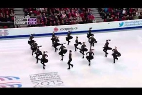 Этот изящный и заводной танец красавиц можно пересматривать много раз. Великолепнейшее синхронное фигурное катание!