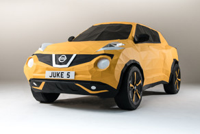 Бумажный Nissan Juke в натуральную величину