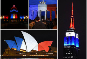 Мировая солидарность. Здания по всему миру «раскрасили» в цвета французского флага