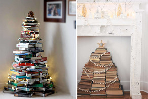 Оригинальные и стильные новогодние елки для книголюбов