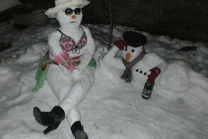 Снеговики в наших дворах!