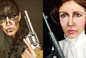 Визажист с помощью макияжа превращает себя в известных личностей