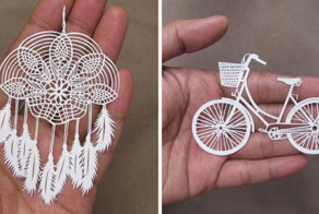 Индийский художник вырезает тончайшие шедевры из бумаги