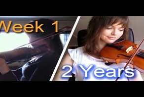 От гусеницы к бабочке: девушка записала на видео свой прогресс в изучении игры на скрипке за 2 года