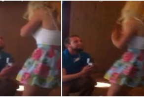 Девушка упала в обморок во время романтического предложения руки и сердца от своего парня