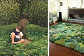 Обычные ковры уже не в моде: художник создает для пола настоящие лесные поляны!