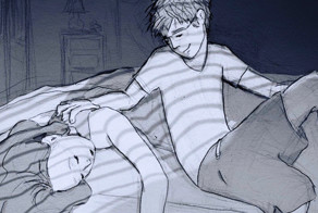 Мужчина иллюстрирует каждый день, прожитый с любимой женой