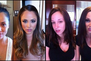 34 порноактрисы до и после грима