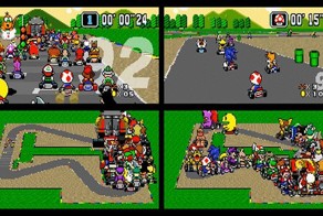 Как выглядела бы популярная гоночная игра Super Mario Kart, если бы в заезде участвовал 101 игрок