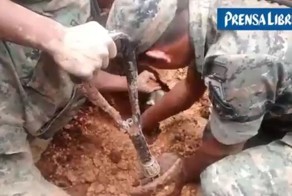 Спасение щенка попавшего под оползень