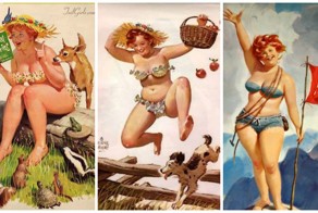 50 винтажных пин-ап иллюстраций о неунывающей Хильде от художника Дуэйна Брайерса