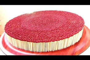  4000 спичек подожгли одновременно. Завораживающее зрелище!