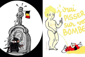 Бельгийская статуя "Писающий мальчик" становится символом борьбы с терроризмом