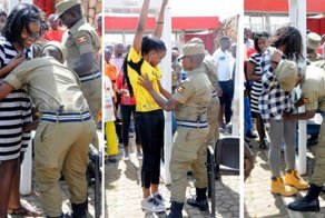 Досмотр футбольных болельщиц в Уганде