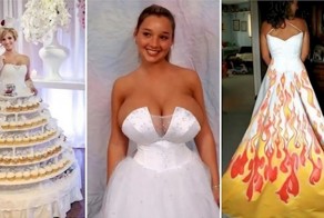 20 невест, которые прогадали с выбором свадебного платья