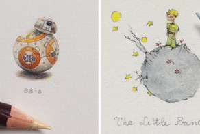 Крошечные рисунки по мотивам знаменитых книг и фильмов