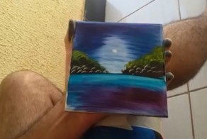 Красота, да и только! Маленький шедевр на плитке за несколько минут