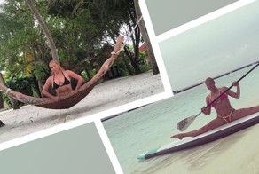 Полуголая Волочкова демонстрирует шпагат своего кумира - Брюса Ли