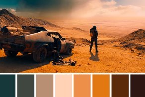 Цветовая палитра сцен известных фильмов