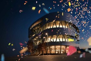 Музей Mercedes-Benz превратиля в голодного тираннозавра