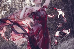 Фотограф из Канады создала прекрасное и немного жутковатое «кровавое платье»