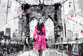 Стильные коллажи из обрезков газет и журналов