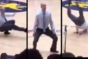 Директор школы поразил учеников своим зажигательным танцем