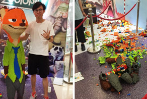 Мужчина потратил 15 000 долларов и 3 дня на скульптуру из "Лего", а ребенок разрушил ее за секунду