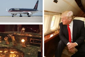 Что у Трампа на борту: "Боинг" кандидата-миллиардера отделан чистым золотом