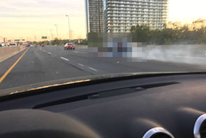 Поездка со спущенным колесом по трассе