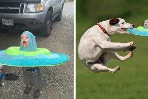 Малыш с надувным плотом на голове порвал интернет!