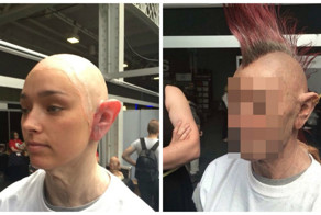 Поразительное искусство гримёров: превращение молодой девушки в старого панка