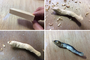 Японский мастер резьбы по дереву создает суперреалистичную деревянную еду