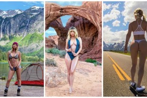 Модель отправилась в турпоход и делает пикантные снимки на лоне природы