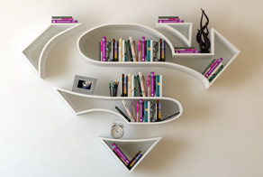 Книжные полки для настоящих супергероев от Бурака Догана