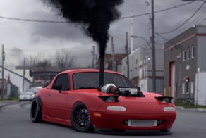 Сборка сумасшедшей Mazda Miata с турбодизелем на благое дело