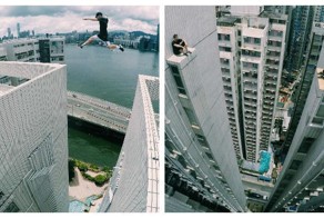 Британский экстремал совершил прыжок без страховки между небоскрёбами в Гонконге