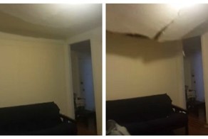 Многим случалось видеть в ночных кошмарах обрушение потолка на свою голову, но с этой жительницей Нью-Йорка действительно произошло подобное