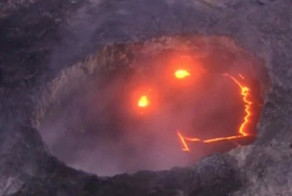 "Улыбающийся" вулкан на Гавайях