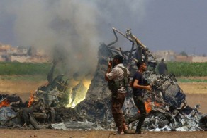 Жуткие кадры с места гибели экипажа Ми-8 в Сирии