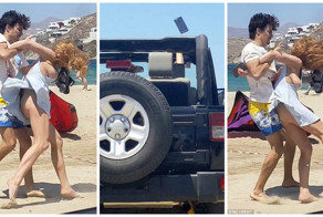 Голливудская актриса и ее русский жених устроили потасовку на пляже