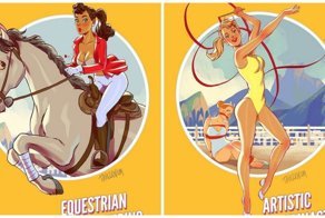 Календарь Pin-Up к Олимпиаде 2016