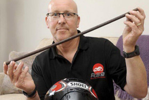 Металлический стержень проткнул голову байкера насквозь