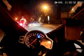 Классическая авария с мотоциклом