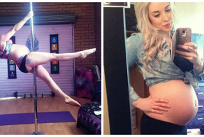 Находясь на 35-й неделе беременности эта девушка продолжает заниматься танцами на пилоне