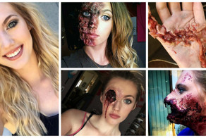 17-летняя девушка создает реалистичный грим, который способен остаться в памяти надолго